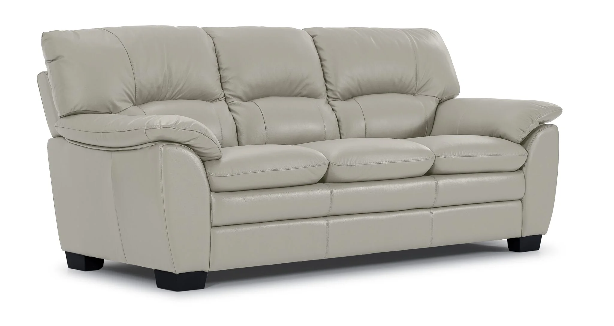 Kendrick Leather Sofa and Chair Set - Silver Grey - Image 2