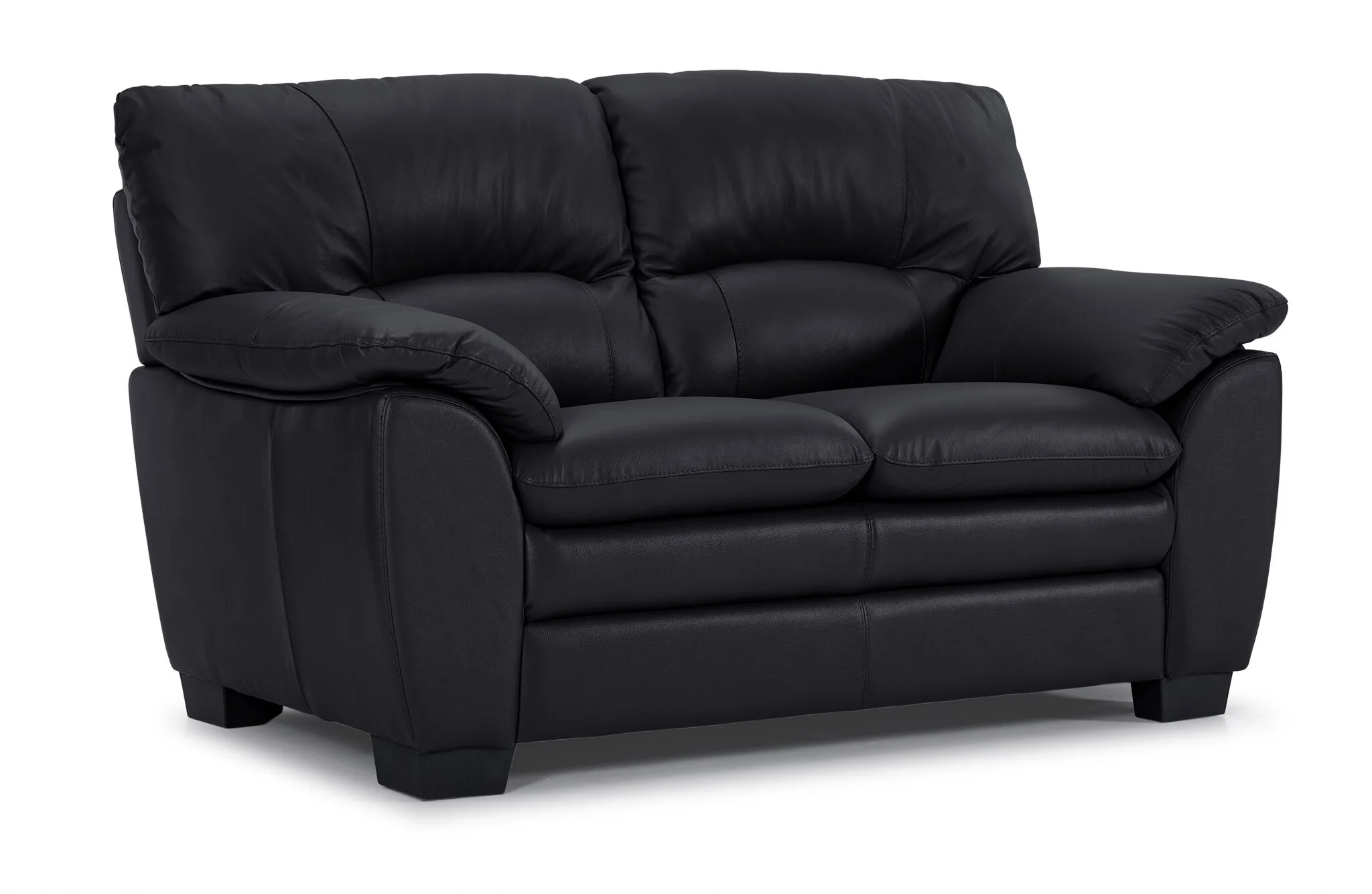 Kendrick Leather Sofa and Loveseat Set - Black - Image 3
