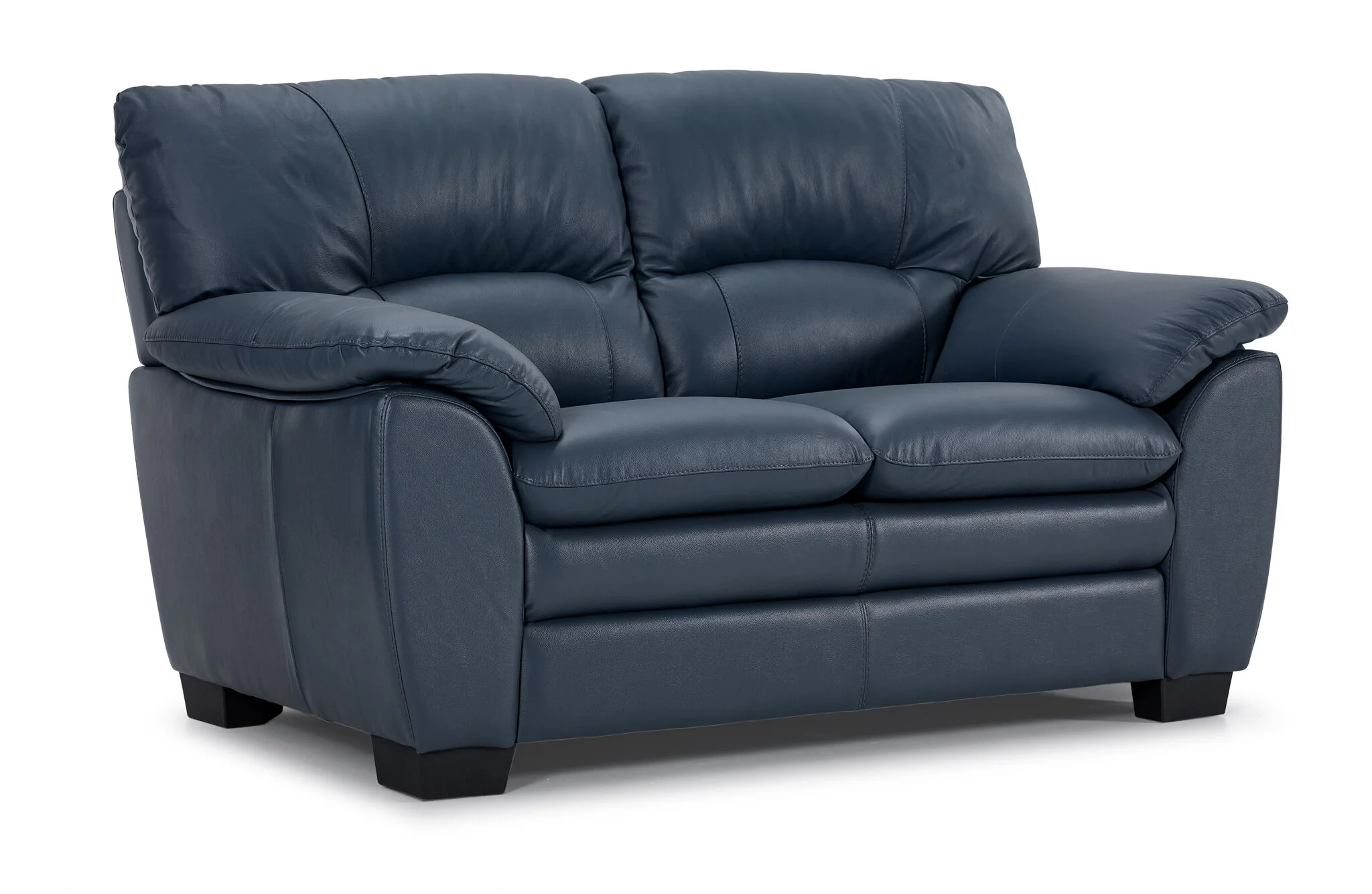 Kendrick Leather Sofa and Loveseat Set - Blue - Image 3