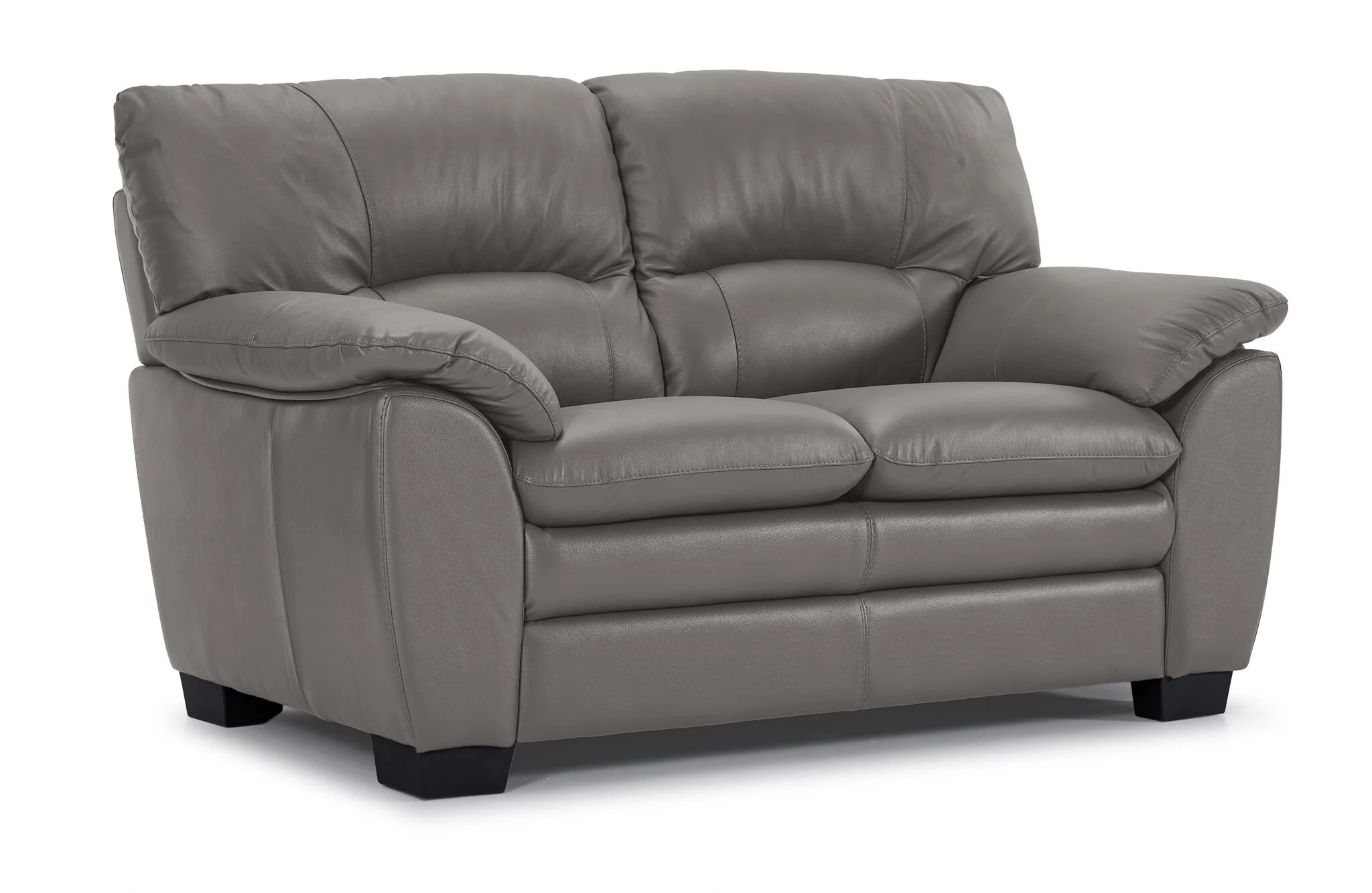 Kendrick Leather Sofa and Loveseat Set - Grey - Image 3