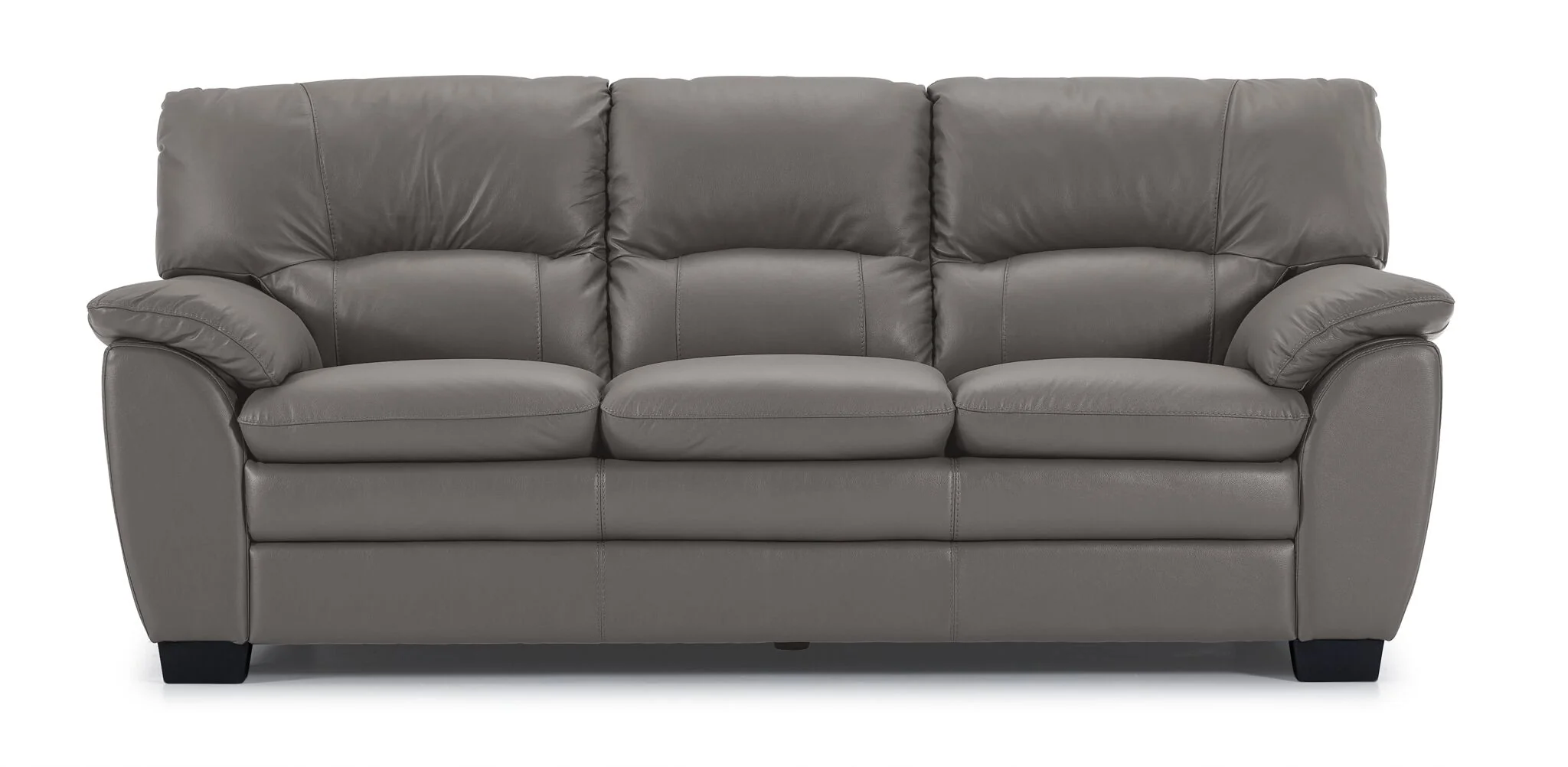 Kendrick Leather Sofa - Grey - Image 2