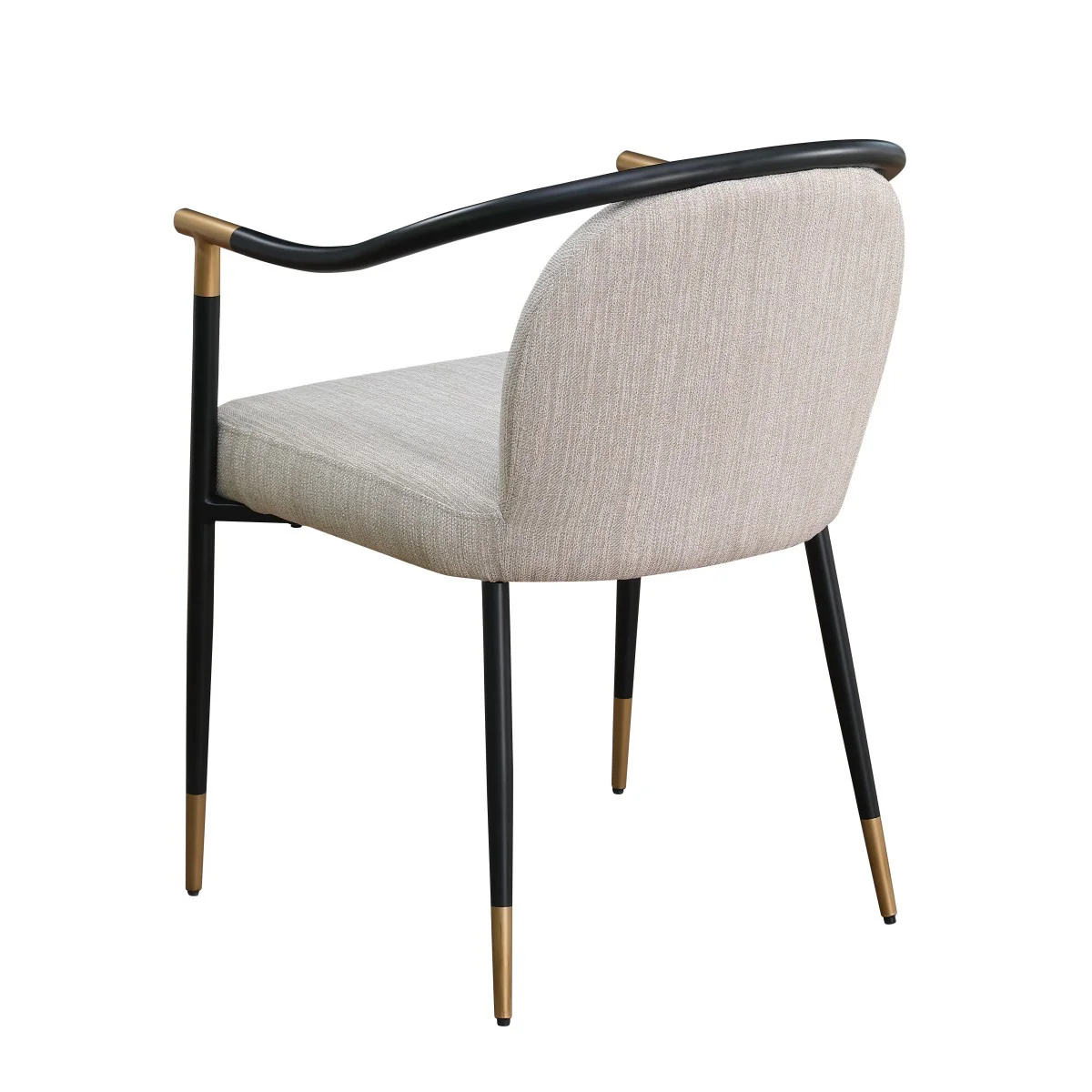 Kenna Dining Chair - Beige/Black - Set of Two - Image 3