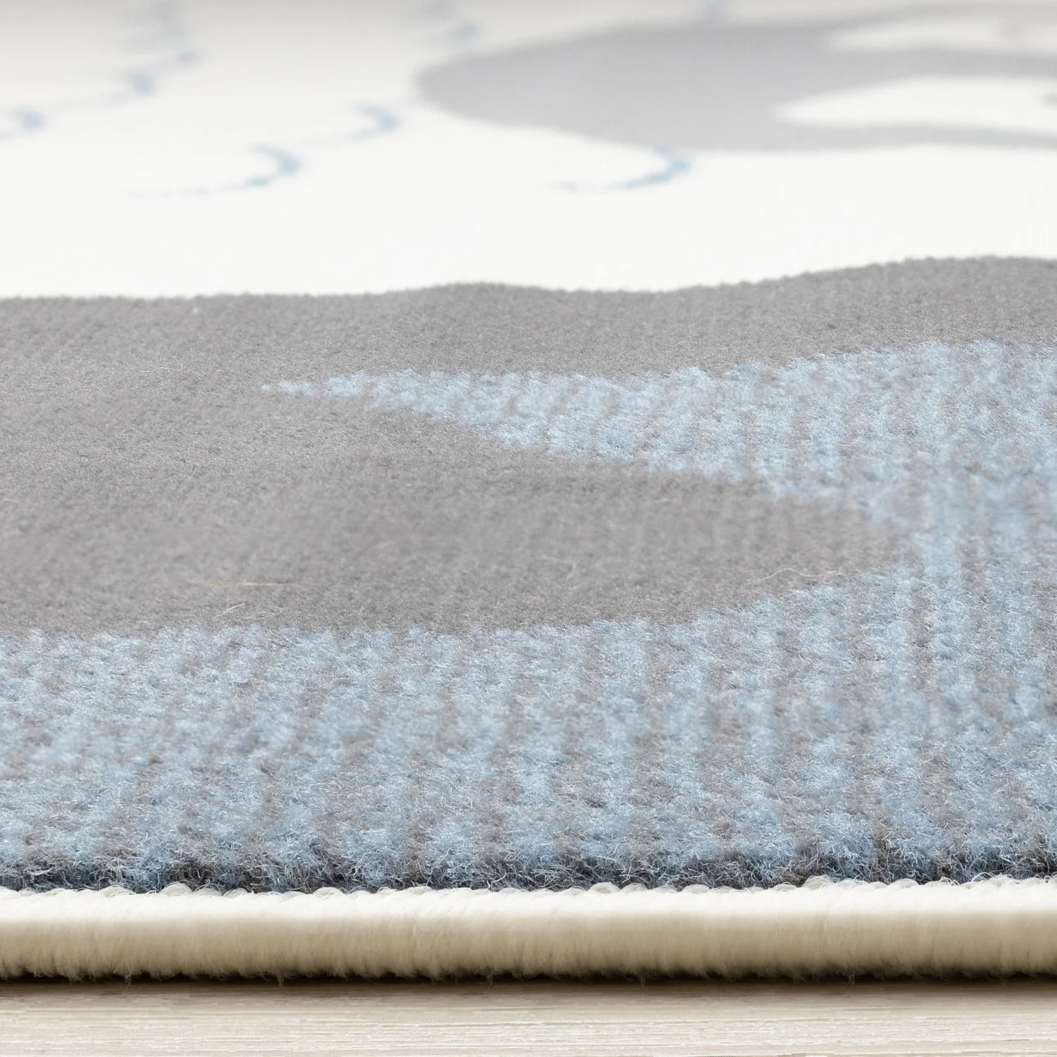 Kids Baby Penguin Area Rug - 4' X 6' - Grey/Blue - Image 5