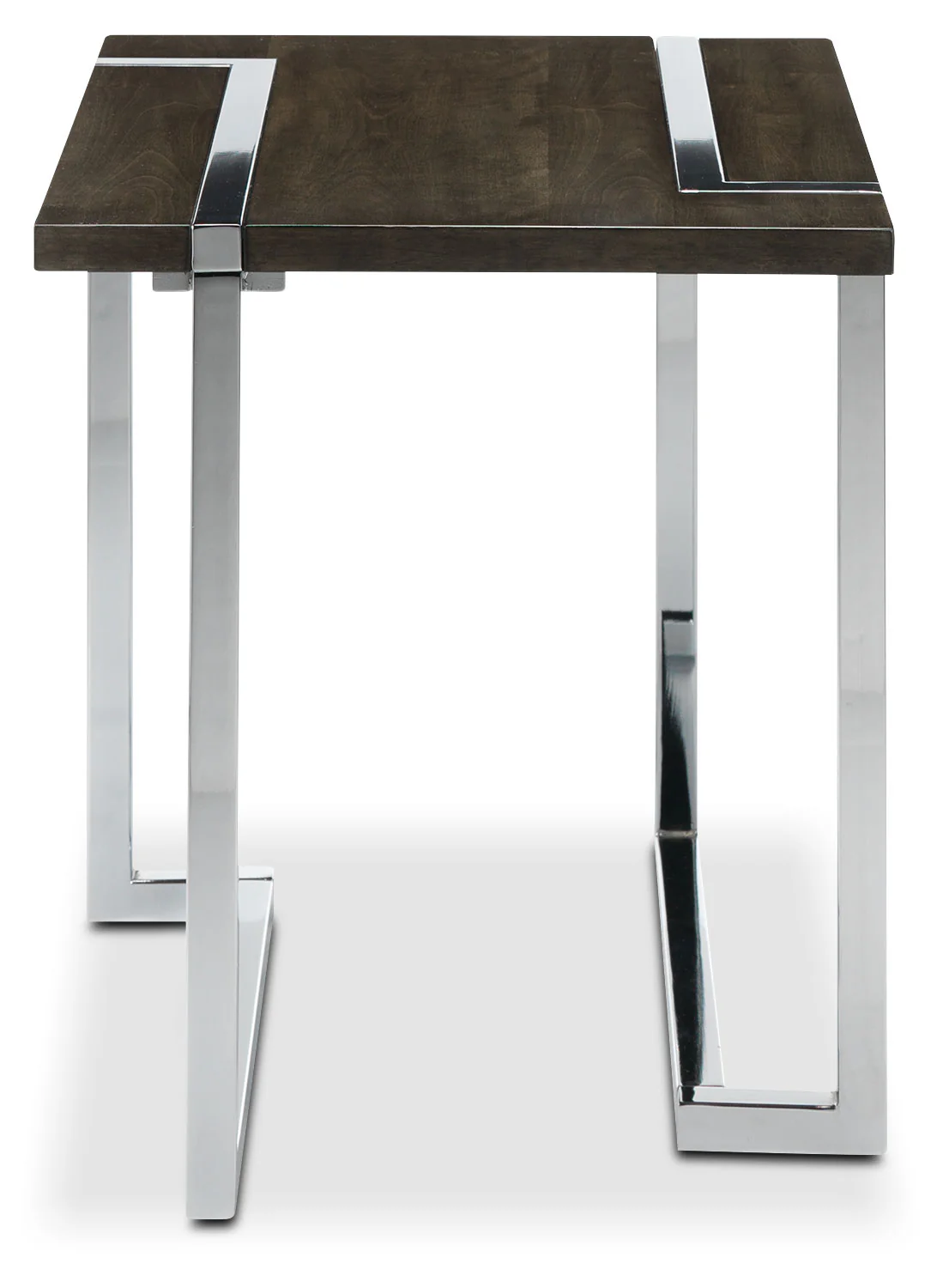 Kieran End Table - Charcoal and Chrome - Image 2