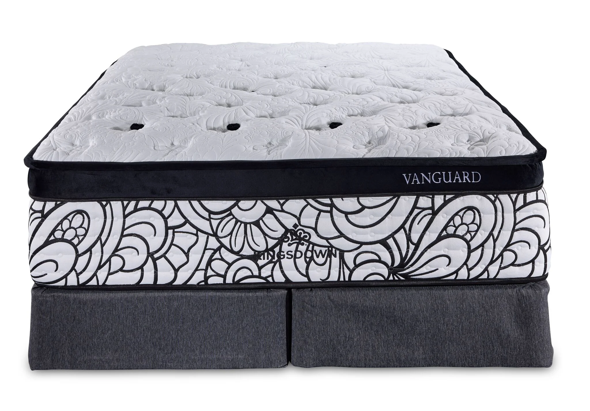 Kingsdown Vanguard Medium Euro Top King Mattress and Split Boxspring Set - Image 2