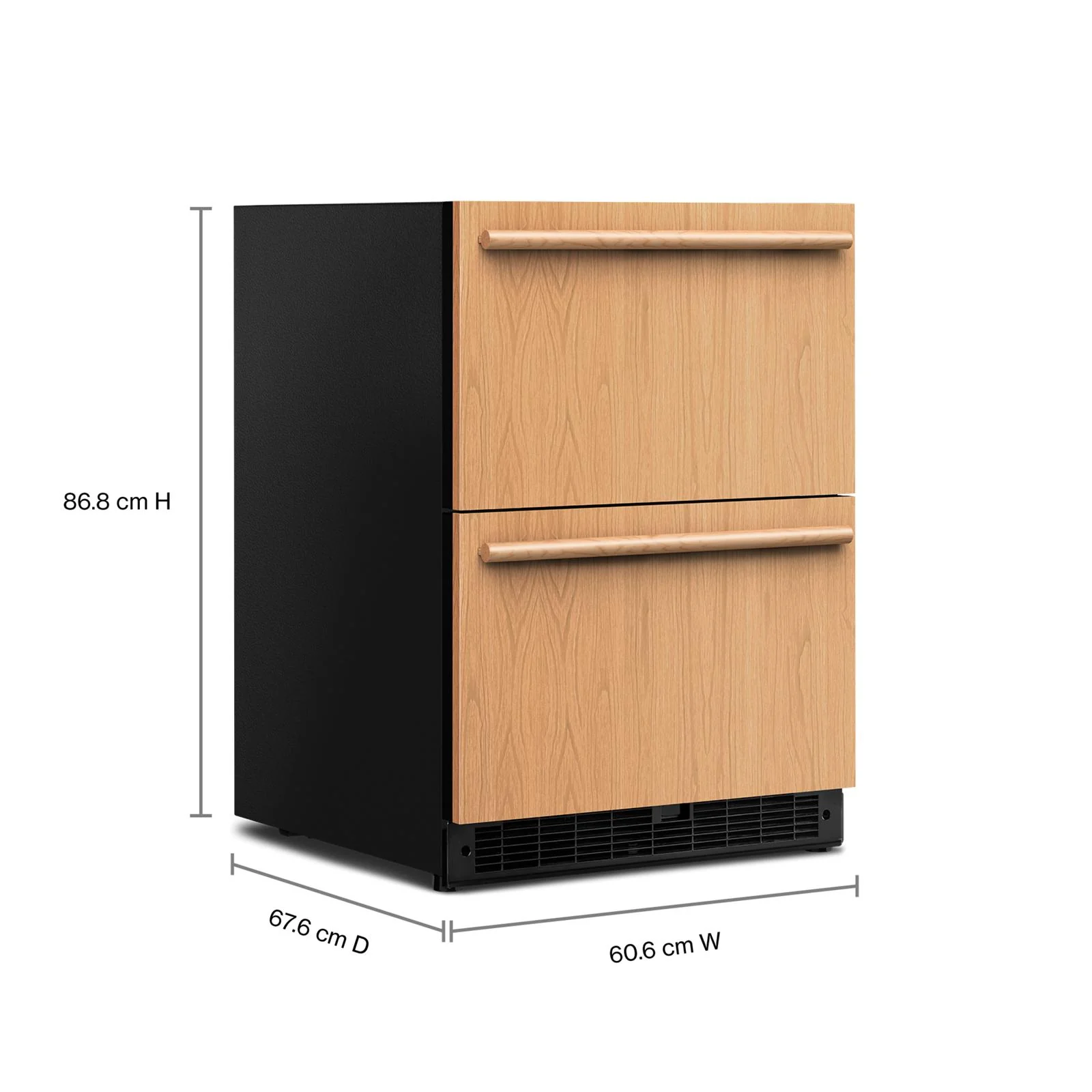 KitchenAid 24" 4.4 Cu. Ft. Panel-Ready Undercounter Double-Drawer Refrigerator - KURT524SPA - Image 3
