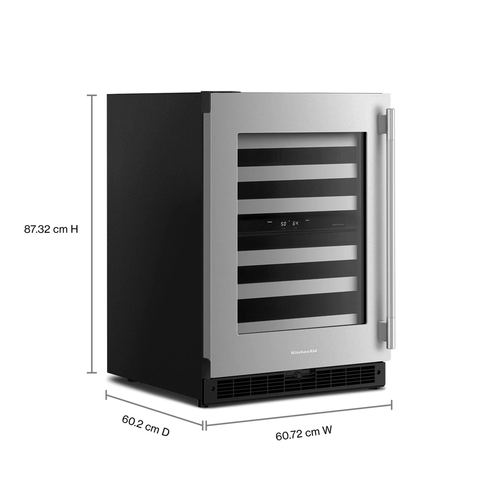 KitchenAid 24" 5.0 Cu. Ft. Black Cabinet with Stainless Steel Doors Undercounter Refrigerator - KUWL324SSB - Image 9