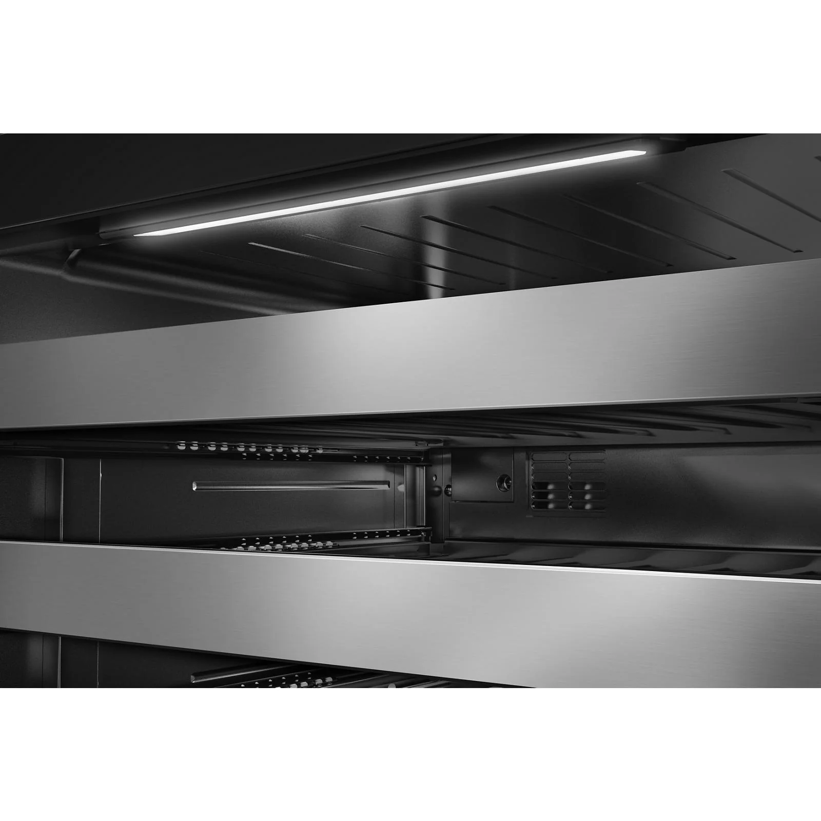 KitchenAid 24" 5.0 Cu. Ft. Black Cabinet with Stainless Steel Doors Undercounter Refrigerator - KUWR324SSB - Image 7