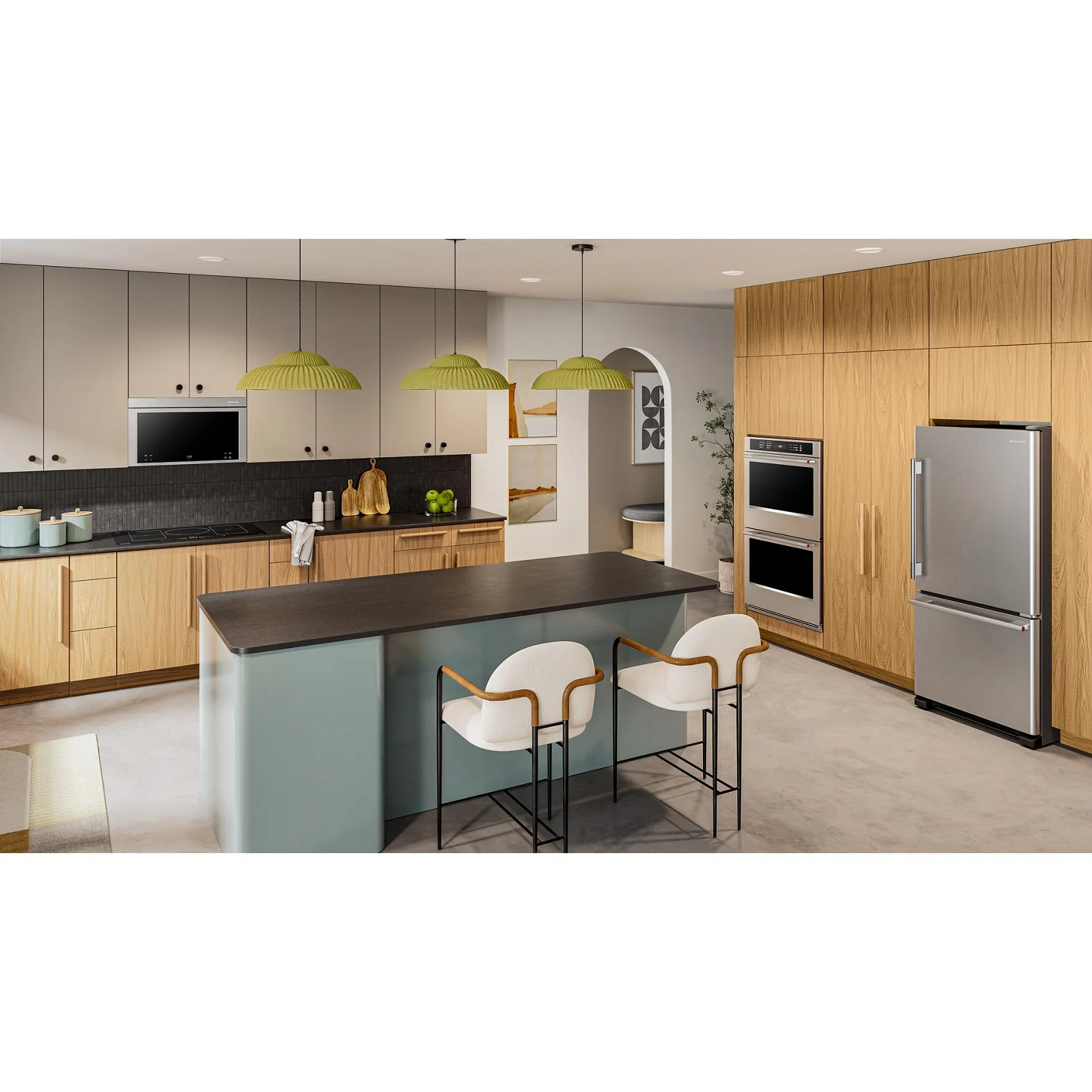 KitchenAid 30" 19.0 Cu. Ft. PrintShield Stainless Steel Freestanding Bottom Mount Refrigerator - KRBR130SPS - Image 2