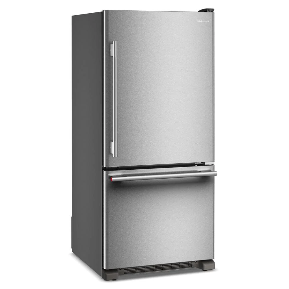KitchenAid 30" 19.0 Cu. Ft. PrintShield Stainless Steel Freestanding Bottom Mount Refrigerator - KRBR130SPS - Image 4