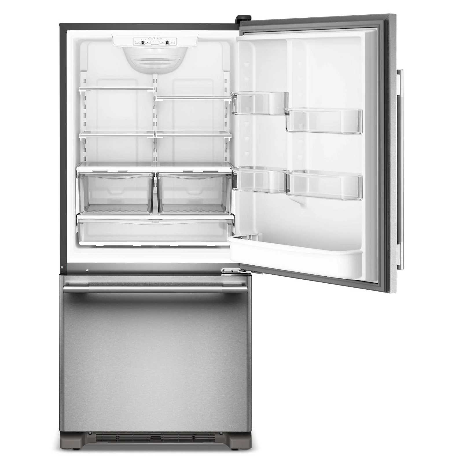 KitchenAid 30" 19.0 Cu. Ft. PrintShield Stainless Steel Freestanding Bottom Mount Refrigerator - KRBR130SPS - Image 5
