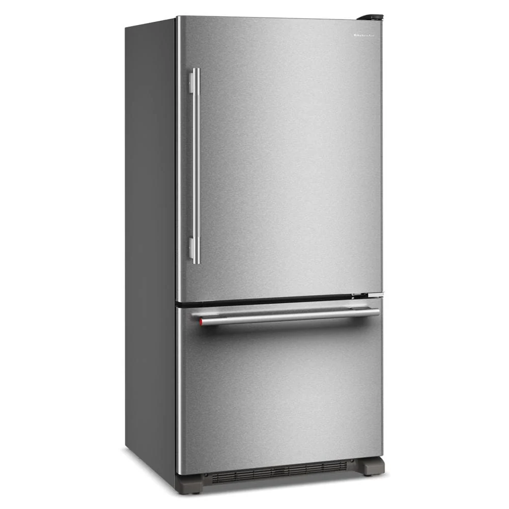 KitchenAid 33" 22 Cu. Ft. PrintShield Stainless Steel Bottom Mount Refrigerator - KRBR133SPS - Image 2