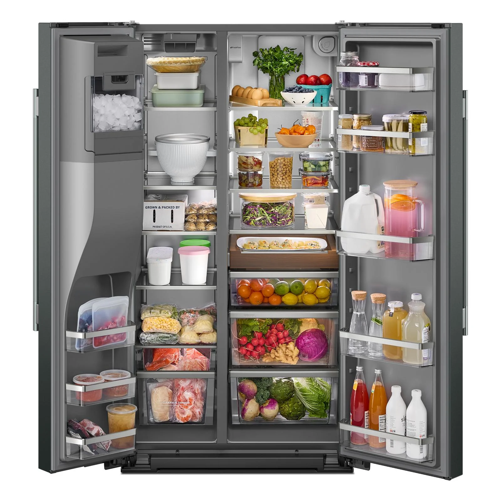 KitchenAid 36" 20.8 Cu. Ft. Black Ore Counter-Depth Side-by-Side Refrigerator - KRSC536RBE - Image 5