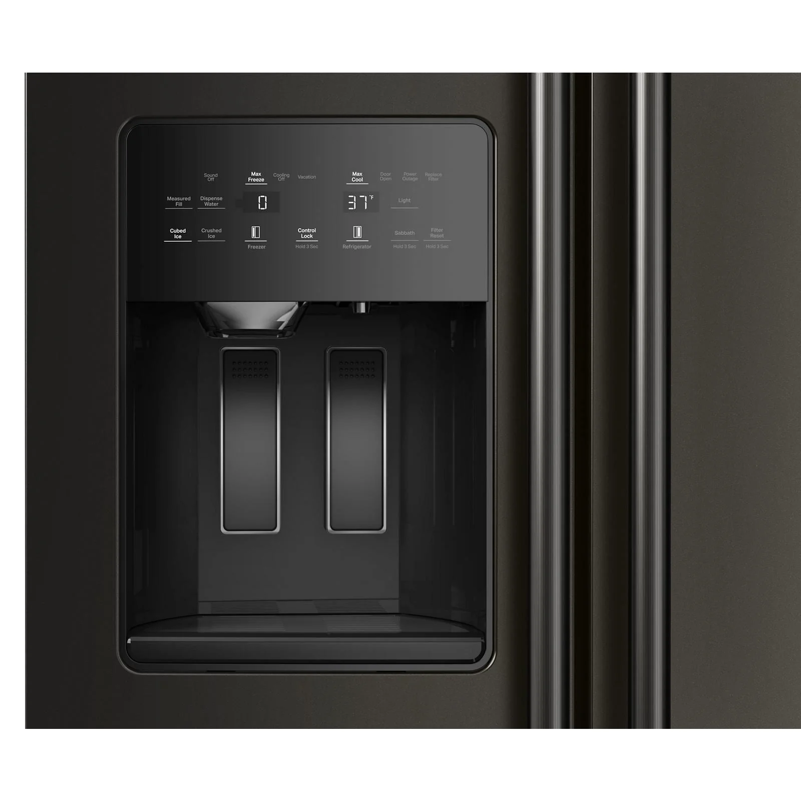KitchenAid 36" 20.8 Cu. Ft. Black Ore Counter-Depth Side-by-Side Refrigerator - KRSC536RBE - Image 7