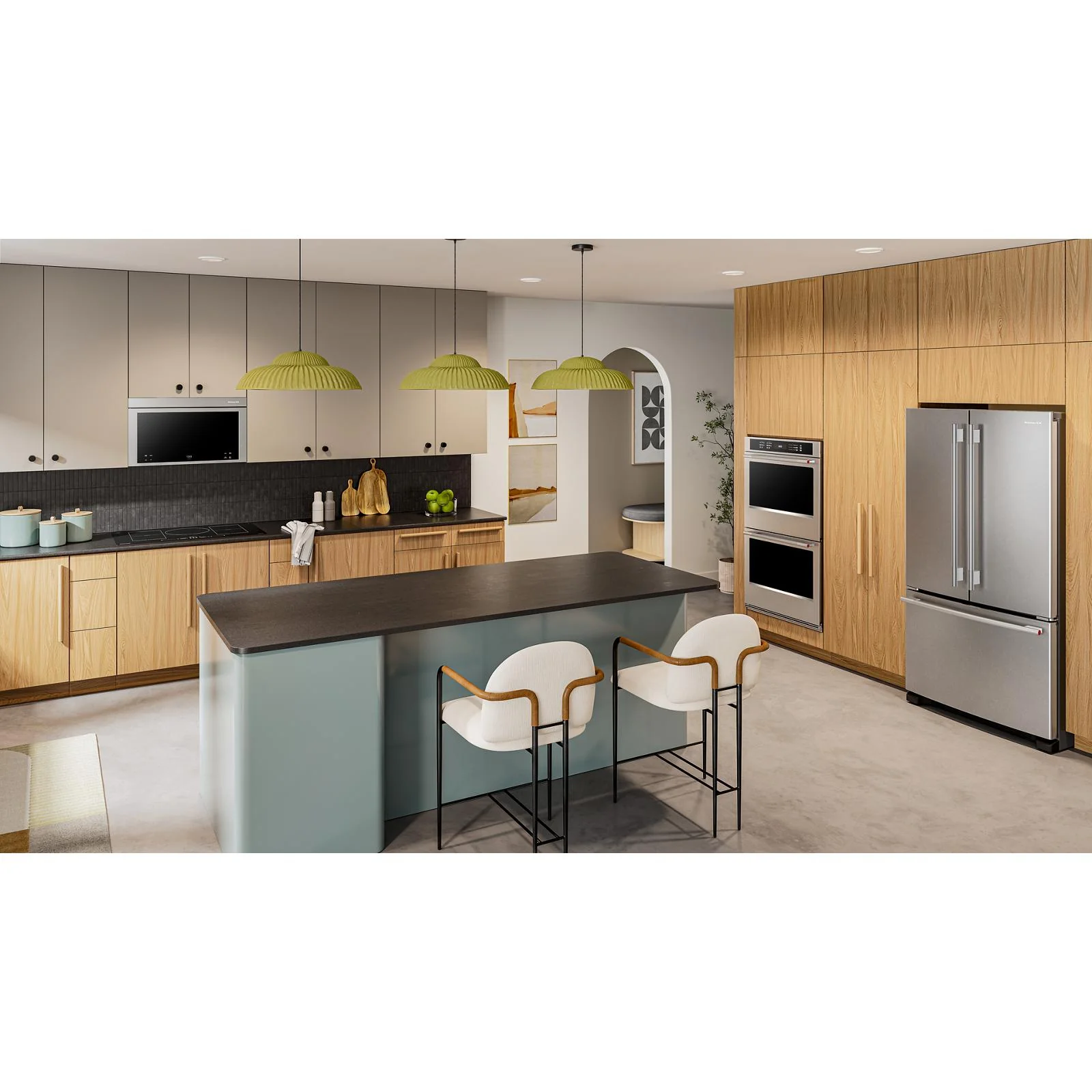 KitchenAid 36" 20.0 Cu. Ft. PrintShield Stainless Steel Counter-Depth French Door Refrigerator - KRFC136SPS - Image 2