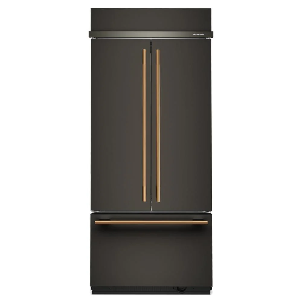 KitchenAid 36" 20.8 Cu. Ft. Black Ore Built-In French Door Refrigerator - KBFN536SBE - Image 6