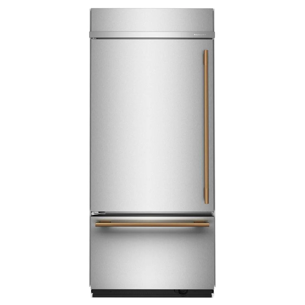 KitchenAid 36" 20.8 Cu. Ft. PrintShield Stainless Steel Built-In Bottom Mount Refrigerator - KBBL336SPS - Image 8