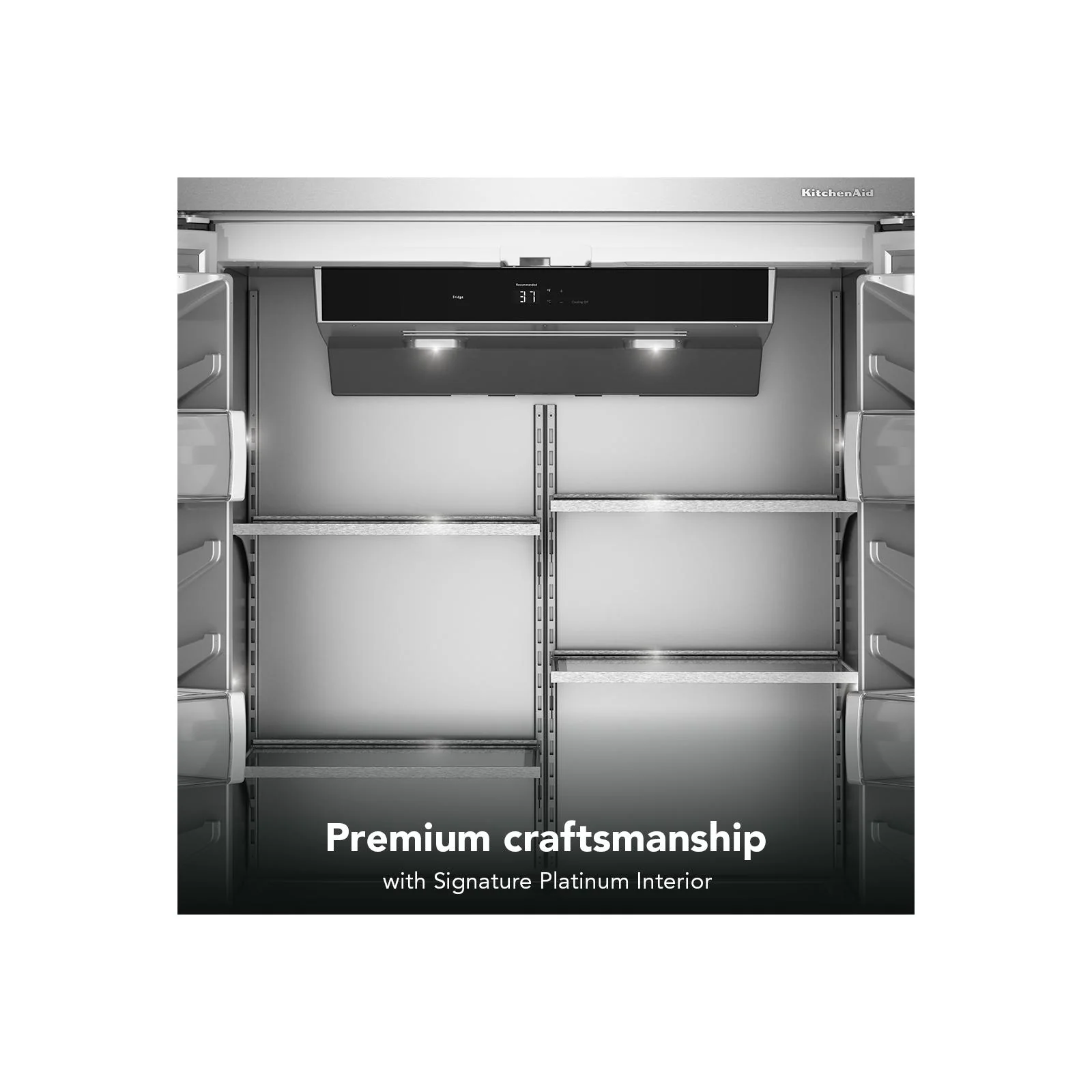 KitchenAid 36" 20.8 Cu. Ft. PrintShield Stainless Steel Built-In French Door Refrigerator - KBFN536SPS - Image 16
