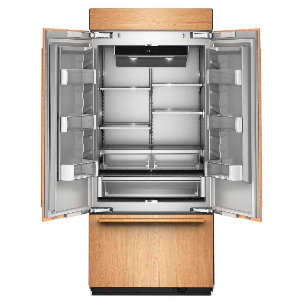 KitchenAid 36" 21.0 Cu. Ft. Panel-Ready Built-In French Door Refrigerator with Platinum Interior – KBFN536TPA - Image 5