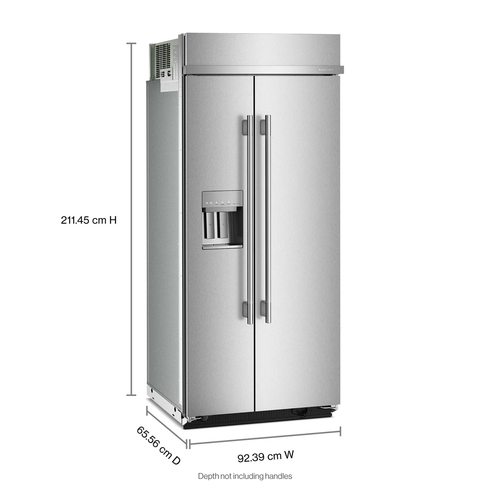 KitchenAid 36" 21.0 Cu. Ft. PrintShield Stainless Steel Built-In Side-by-Side Refrigerator - KBSD736SPS - Image 2