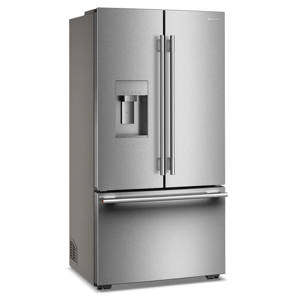 KitchenAid 36" 23.9 Cu. Ft. PrintShield Stainless Steel Counter-Depth French Door Refrigerator with External Water Dispenser – KRFC736SPS - Image 4