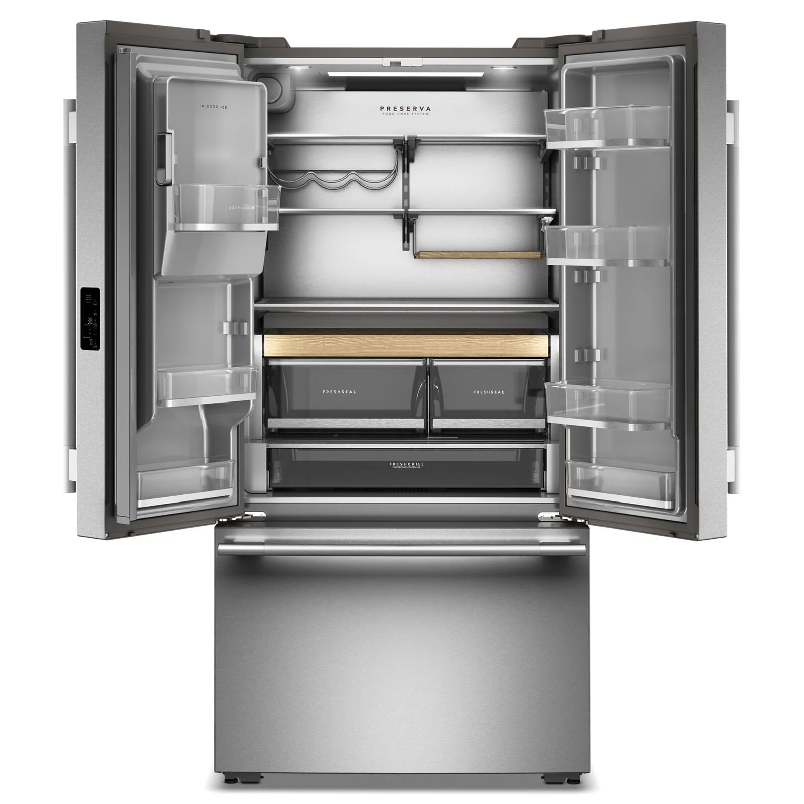 KitchenAid 36" 23.9 Cu. Ft. PrintShield Stainless Steel Counter-Depth French Door Refrigerator with External Water Dispenser – KRFC736SPS - Image 5