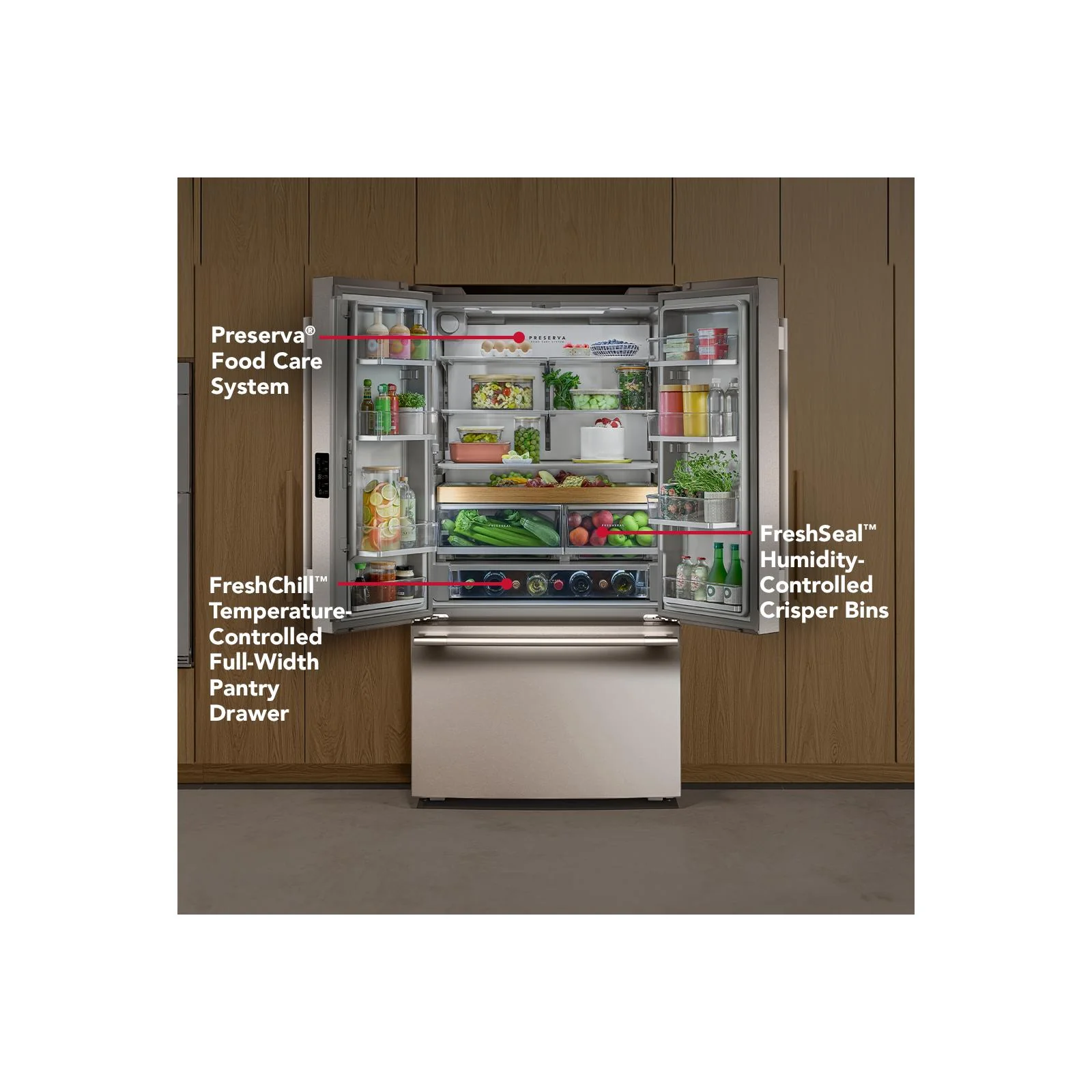 KitchenAid 36" 24.0 Cu. Ft. Black Ore Counter-Depth French Door Refrigerator - KRFC236SBE - Image 8
