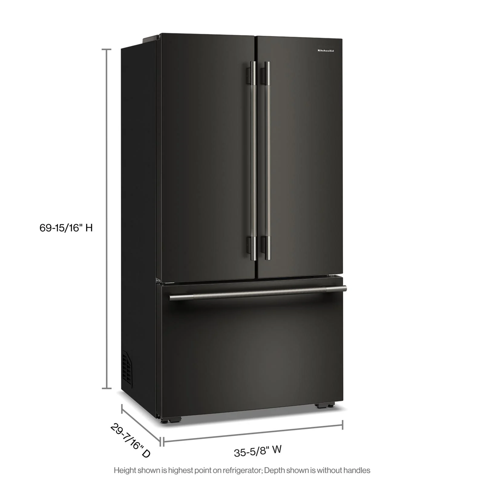 KitchenAid 36" 24.8 Cu. Ft. Black Ore Counter-Depth French Door Refrigerator with Internal Water Dispenser – KRFC336SBE - Image 3