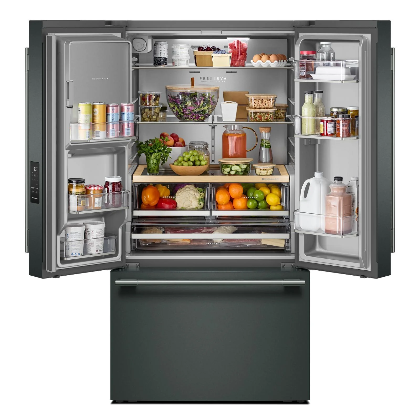 KitchenAid 36" 30 Cu. Ft. Juniper French Door Refrigerator - KRFF436SJP - Image 3