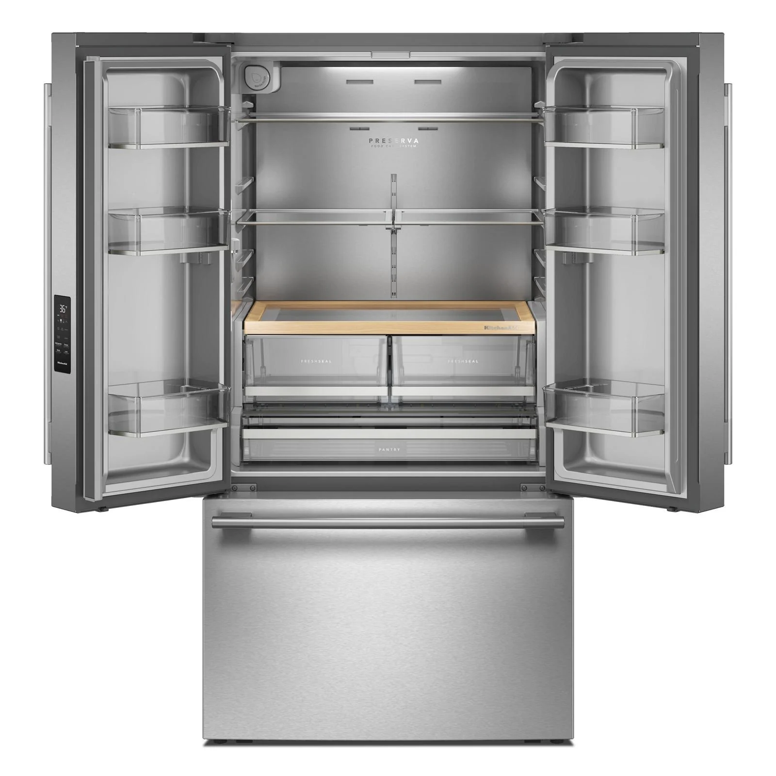 KitchenAid 36" 31 Cu. Ft. PrintShield Stainless Steel French Door Refrigerator - KRFF336SPS - Image 3