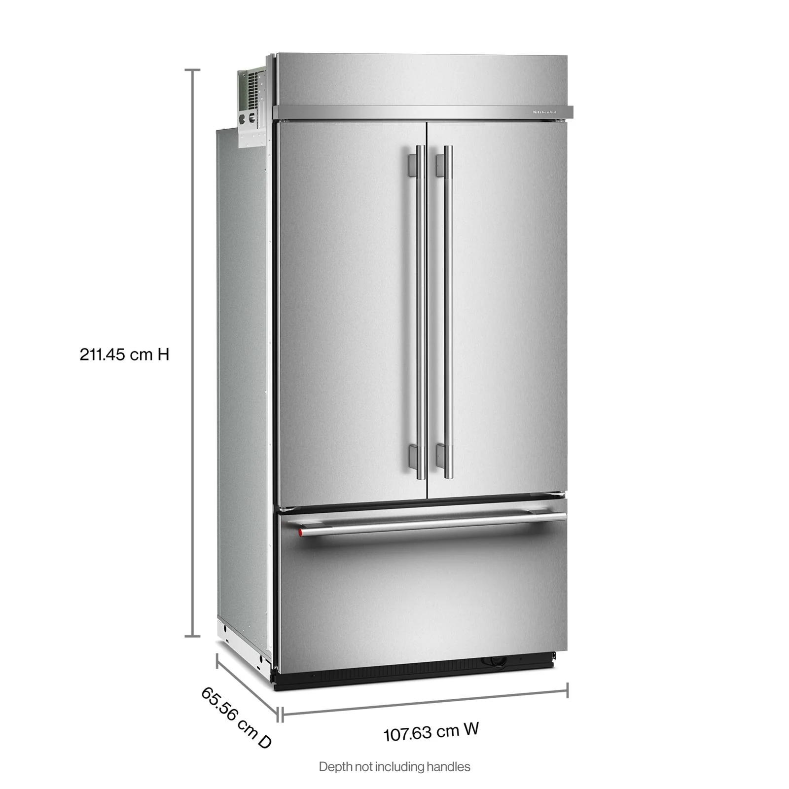 KitchenAid 42" 24.2 Cu. Ft. PrintShield Stainless Steel Built-In French Door Refrigerator - KBFN542SPS - Image 2