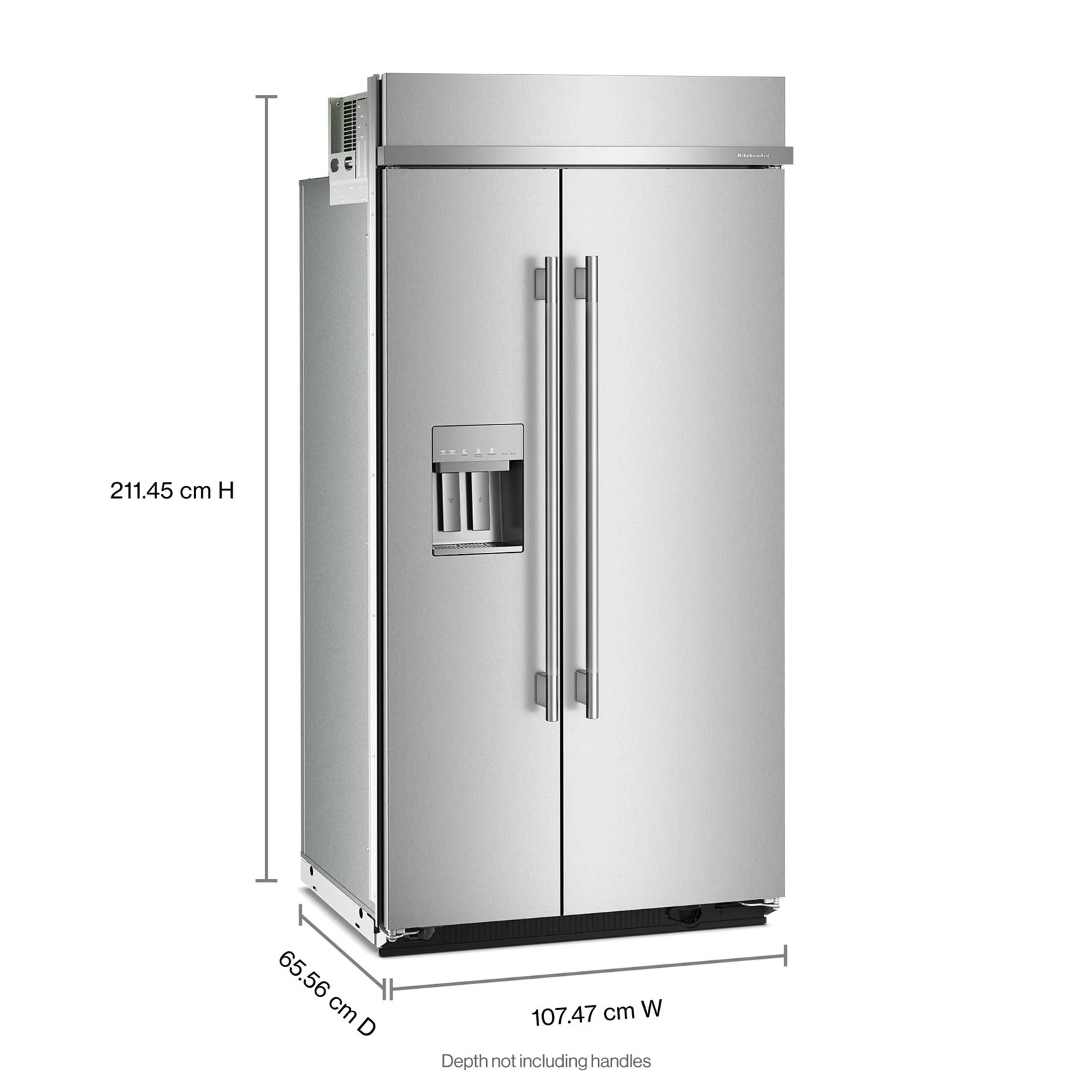 KitchenAid 42" 25.0 Cu. Ft. PrintShield Stainless Steel Built-In Side-by-Side Refrigerator - KBSD742SPS - Image 3