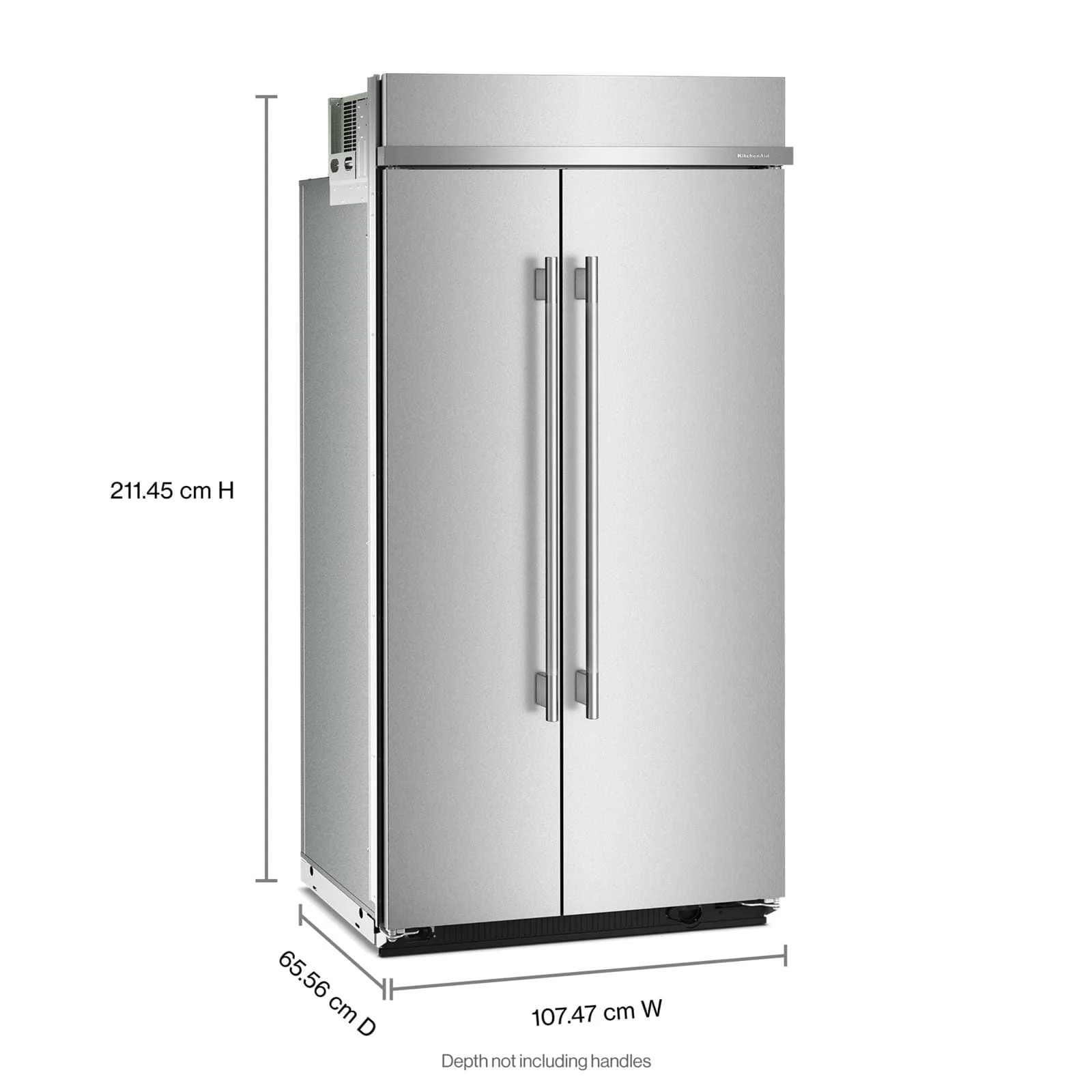 KitchenAid 42" 26.0 Cu. Ft. PrintShield Stainless Steel Built-In Side-by-Side Refrigerator - KBSN742SPS - Image 2