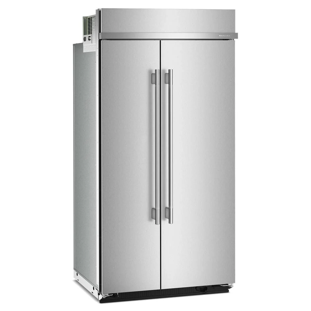 KitchenAid 42" 26.0 Cu. Ft. PrintShield Stainless Steel Built-In Side-by-Side Refrigerator - KBSN742SPS - Image 3