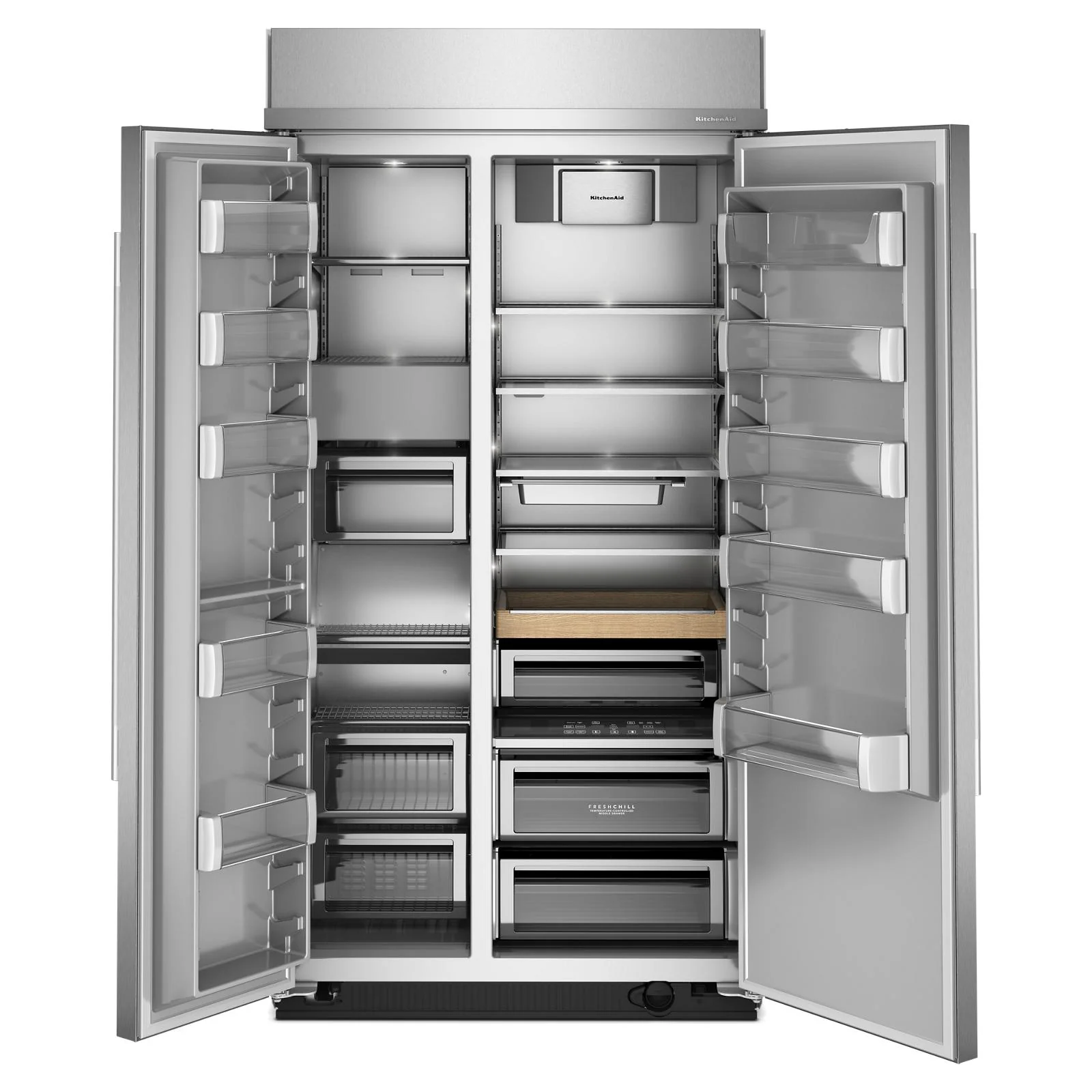 KitchenAid 42" 26.0 Cu. Ft. PrintShield Stainless Steel Built-In Side-by-Side Refrigerator - KBSN742SPS - Image 4