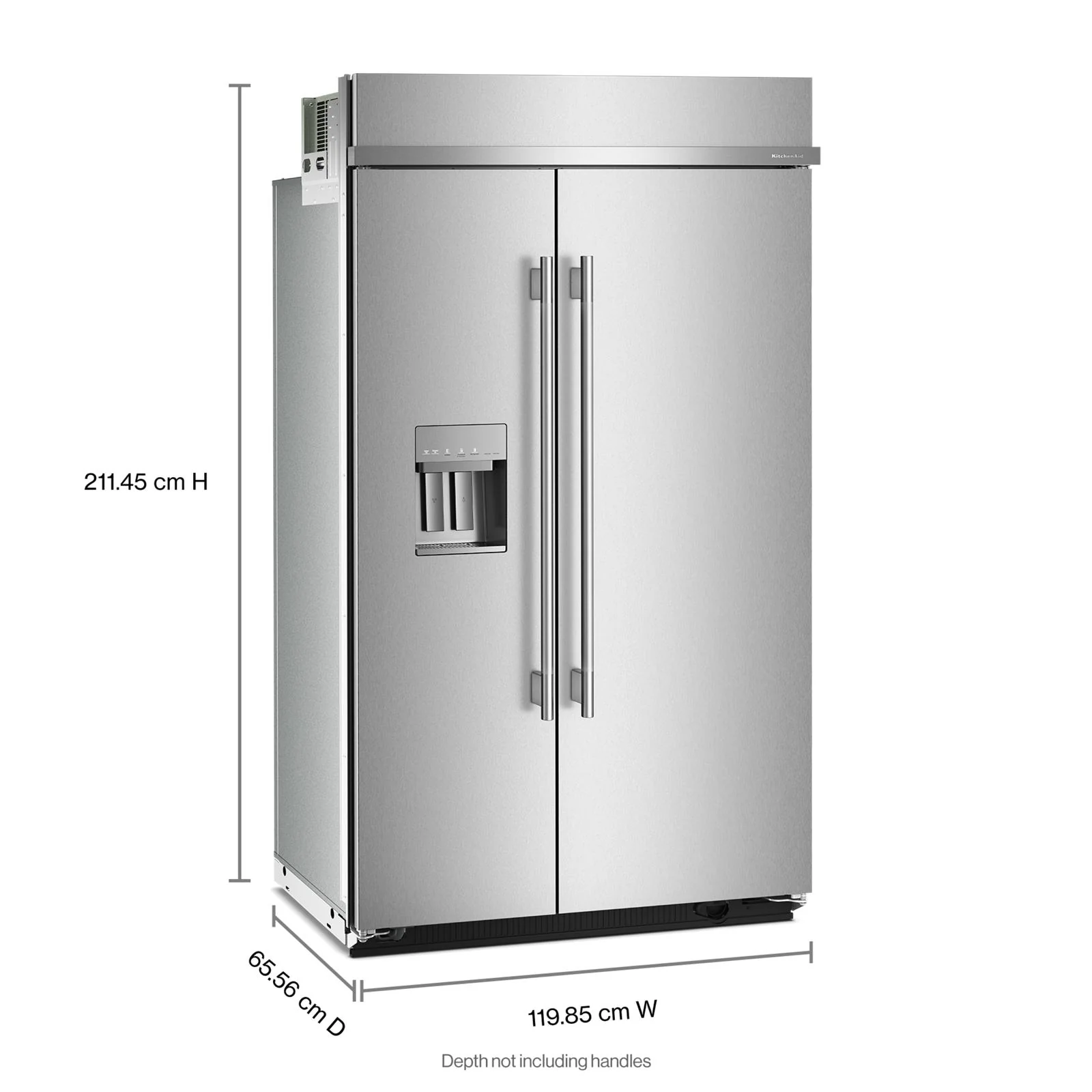 KitchenAid 48" 29.0 Cu. Ft. PrintShield Stainless Steel Built-In Side-by-Side Refrigerator - KBSD748SPS - Image 2