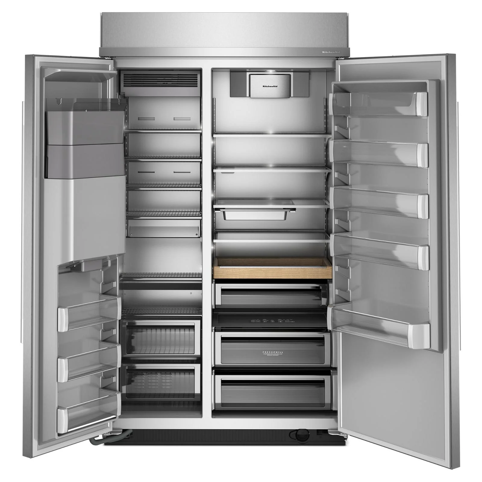 KitchenAid 48" 29.0 Cu. Ft. PrintShield Stainless Steel Built-In Side-by-Side Refrigerator - KBSD748SPS - Image 4