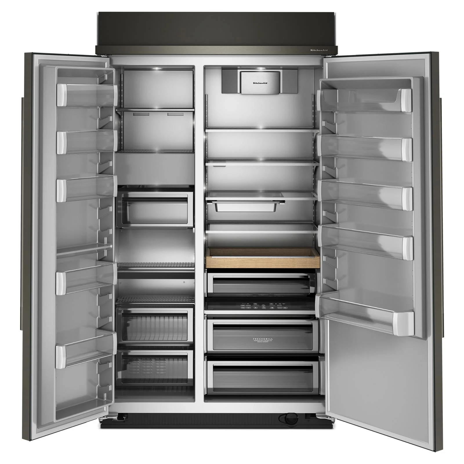 KitchenAid 48" 30.0 Cu. Ft. Black Ore Built-In Side-by-Side Refrigerator - KBSN748SBE - Image 5