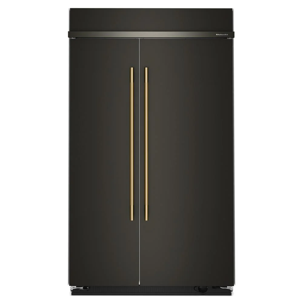KitchenAid 48" 30.0 Cu. Ft. Black Ore Built-In Side-by-Side Refrigerator - KBSN748SBE - Image 7