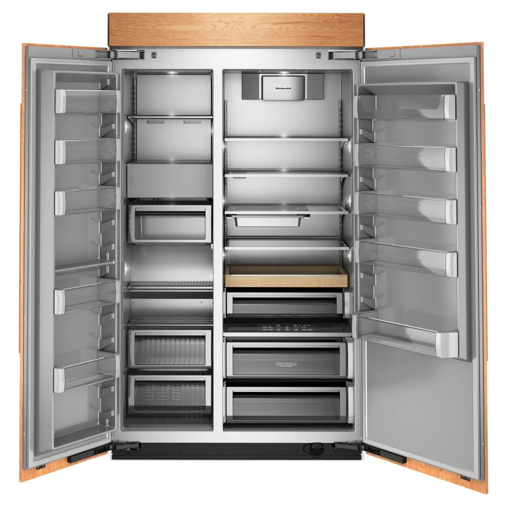 KitchenAid 48" 30.0 Cu. Ft. Panel-Ready Built-In Side-by-Side Refrigerator with Platinum Interior – KBSN748TPA - Image 5
