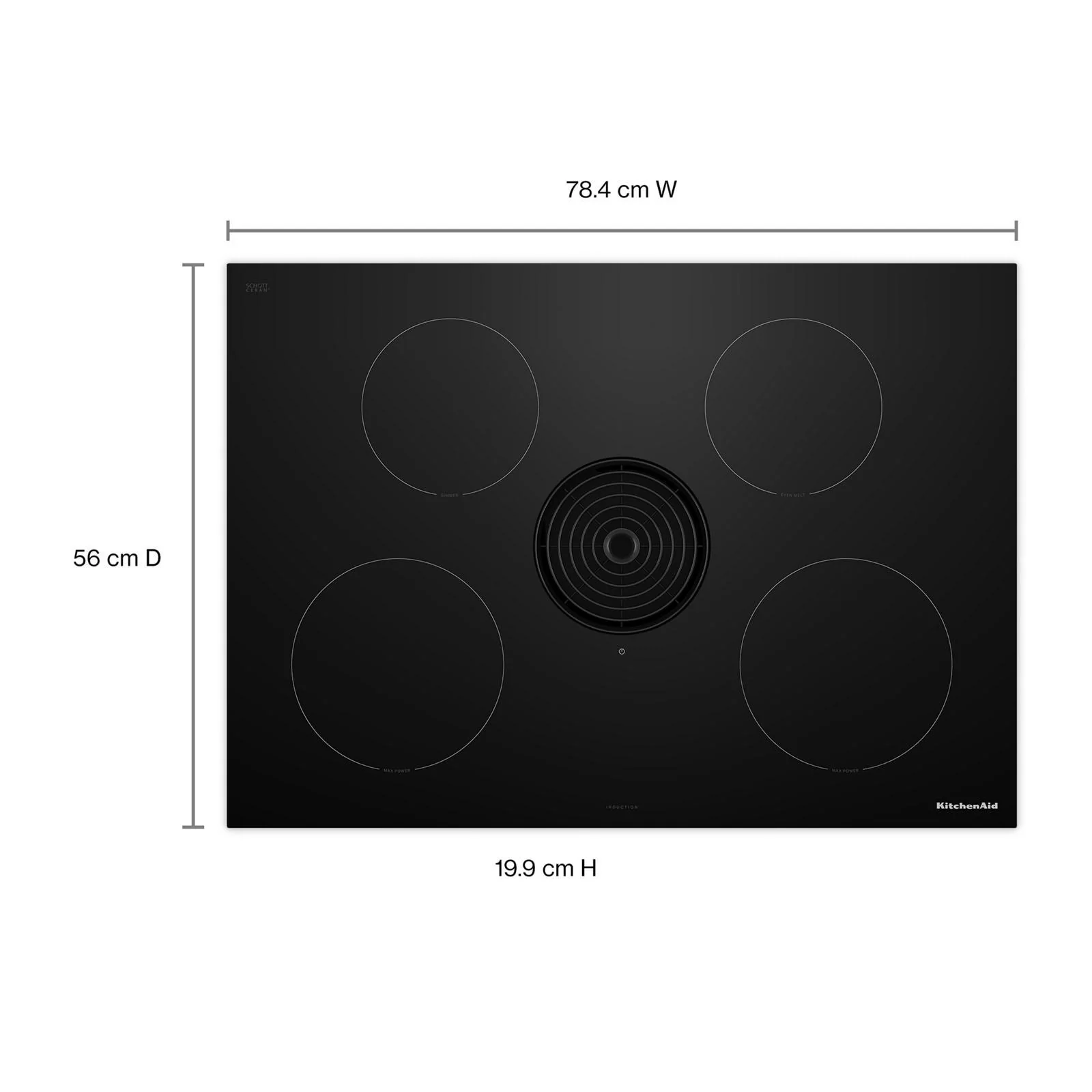KitchenAid Black 30" Induction Downdraft Cooktop - KCID930SBL - Image 6