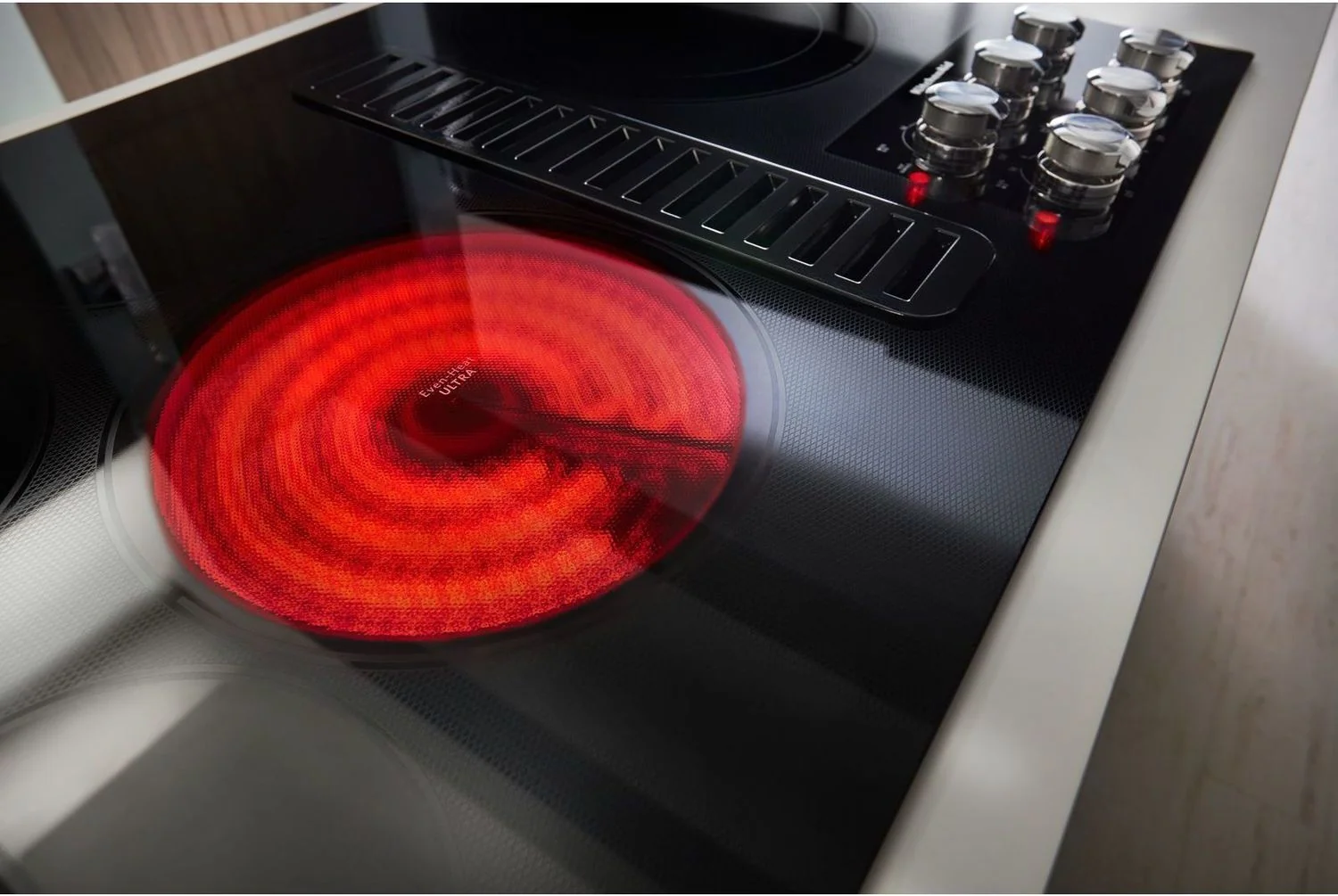 KitchenAid Black 36" Electric Downdraft Cooktop - KCED606GBL - Image 3