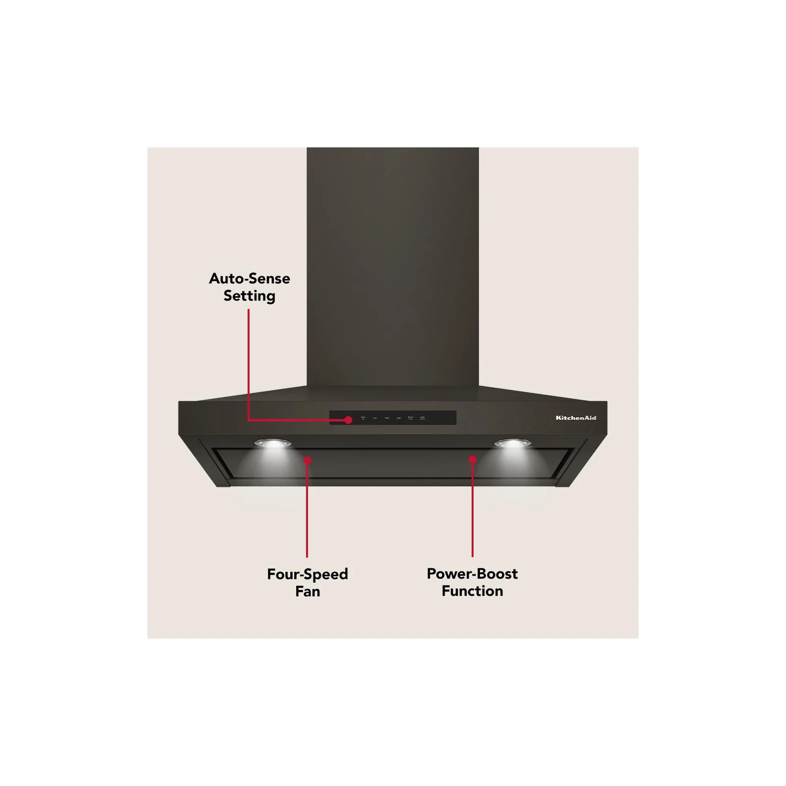 KitchenAid® Black Ore 30" 400 CFM Wall-Mount Canopy Hood - KVWC730SBE - Image 8