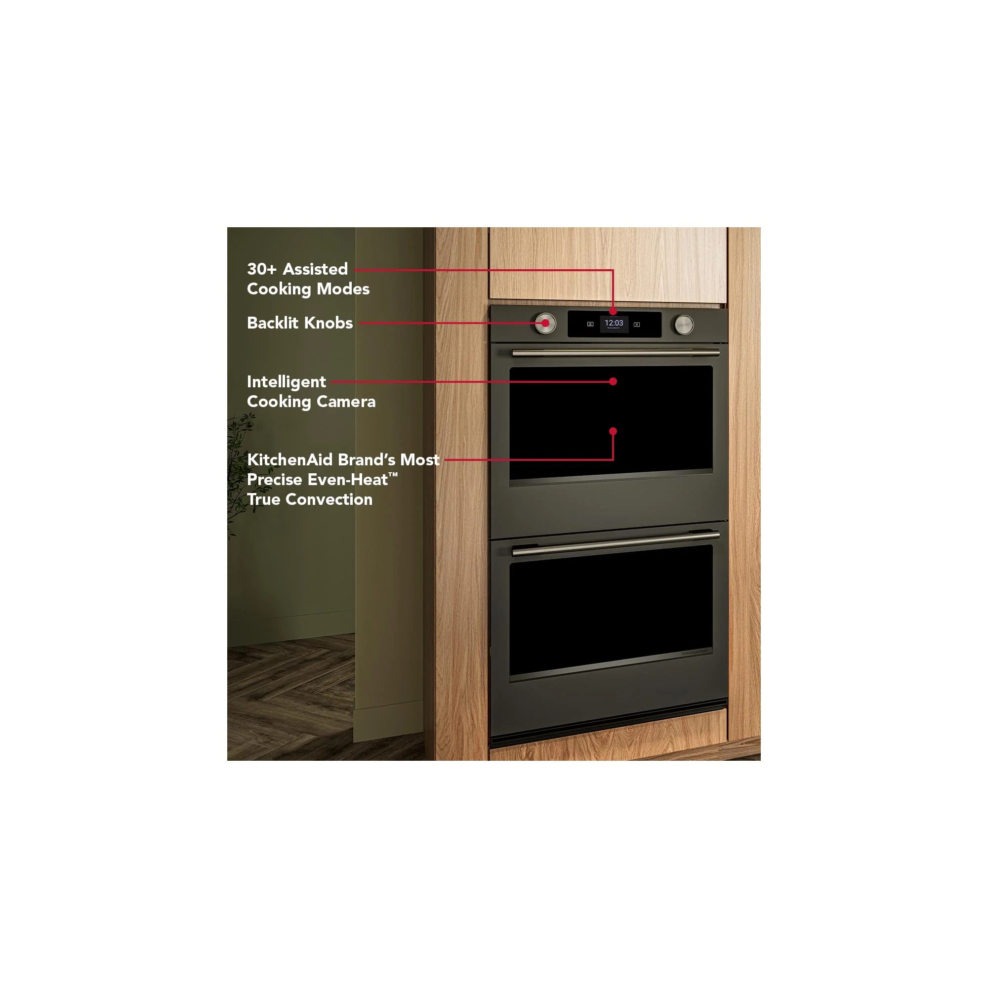 KitchenAid Black Ore 30" Smart Electric Double Wall Oven with Intelligent Cooking Camera (10 Cu. Ft.) - KOED930SBE - Image 11