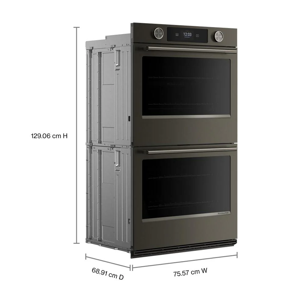 KitchenAid Black Ore 30" Smart Electric Double Wall Oven with Intelligent Cooking Camera (10 Cu. Ft.) - KOED930SBE - Image 3