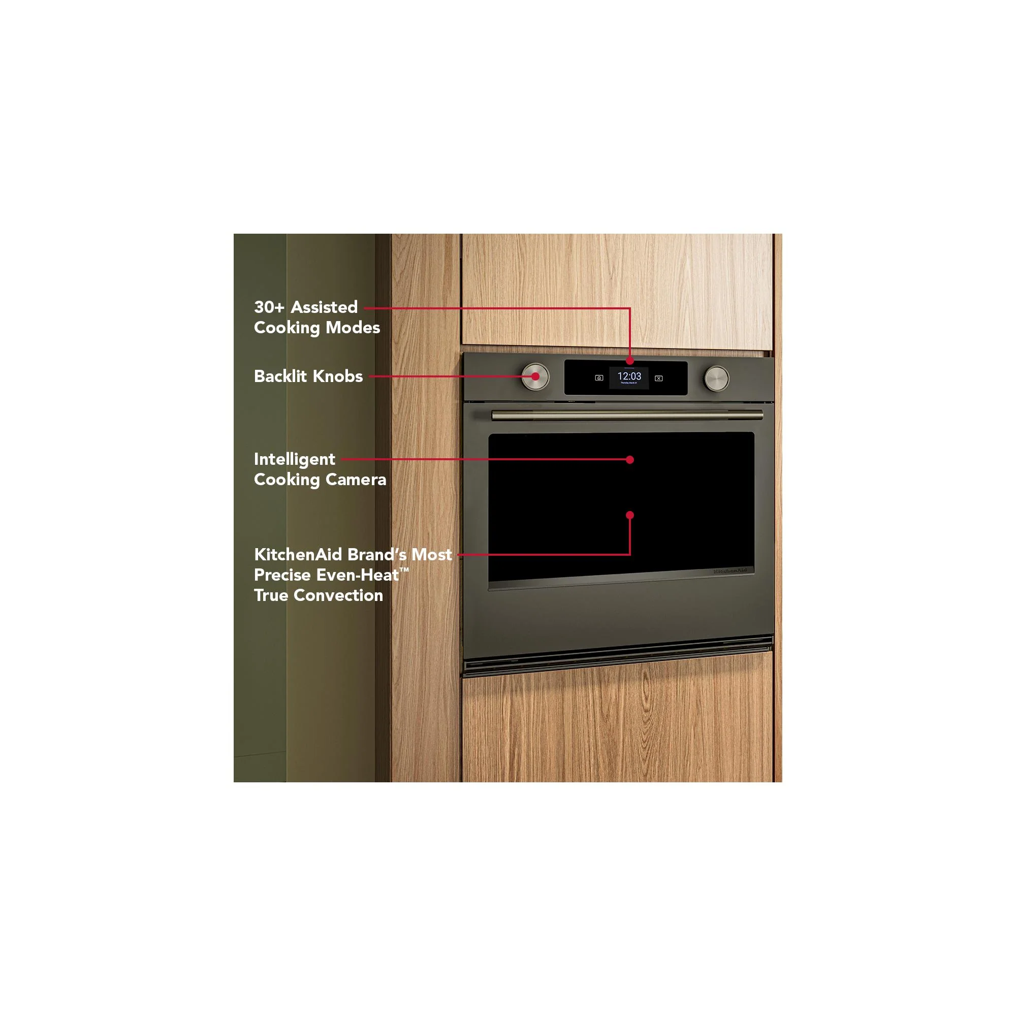 KitchenAid Black Ore 30" Wall Oven with Intelligent Cooking Camera (5 cu ft) - KOES930SBE - Image 12