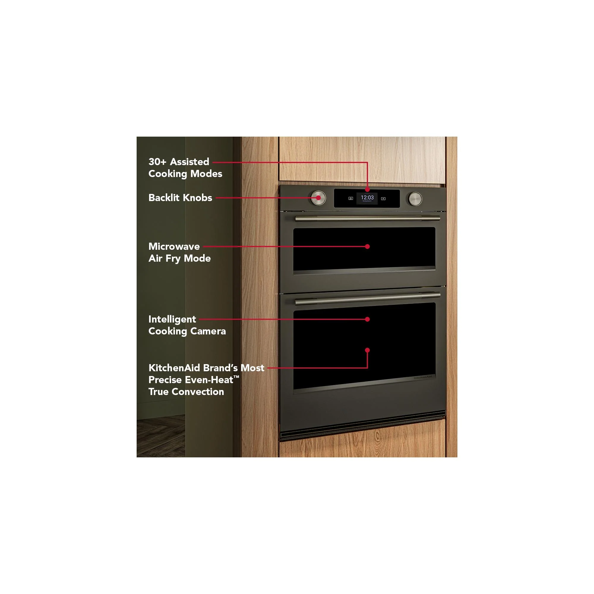 KitchenAid Black Ore 30" Wall Oven with Microwave with Intelligent Cooking Camera (5 cu ft) - KOEC930SBE - Image 11