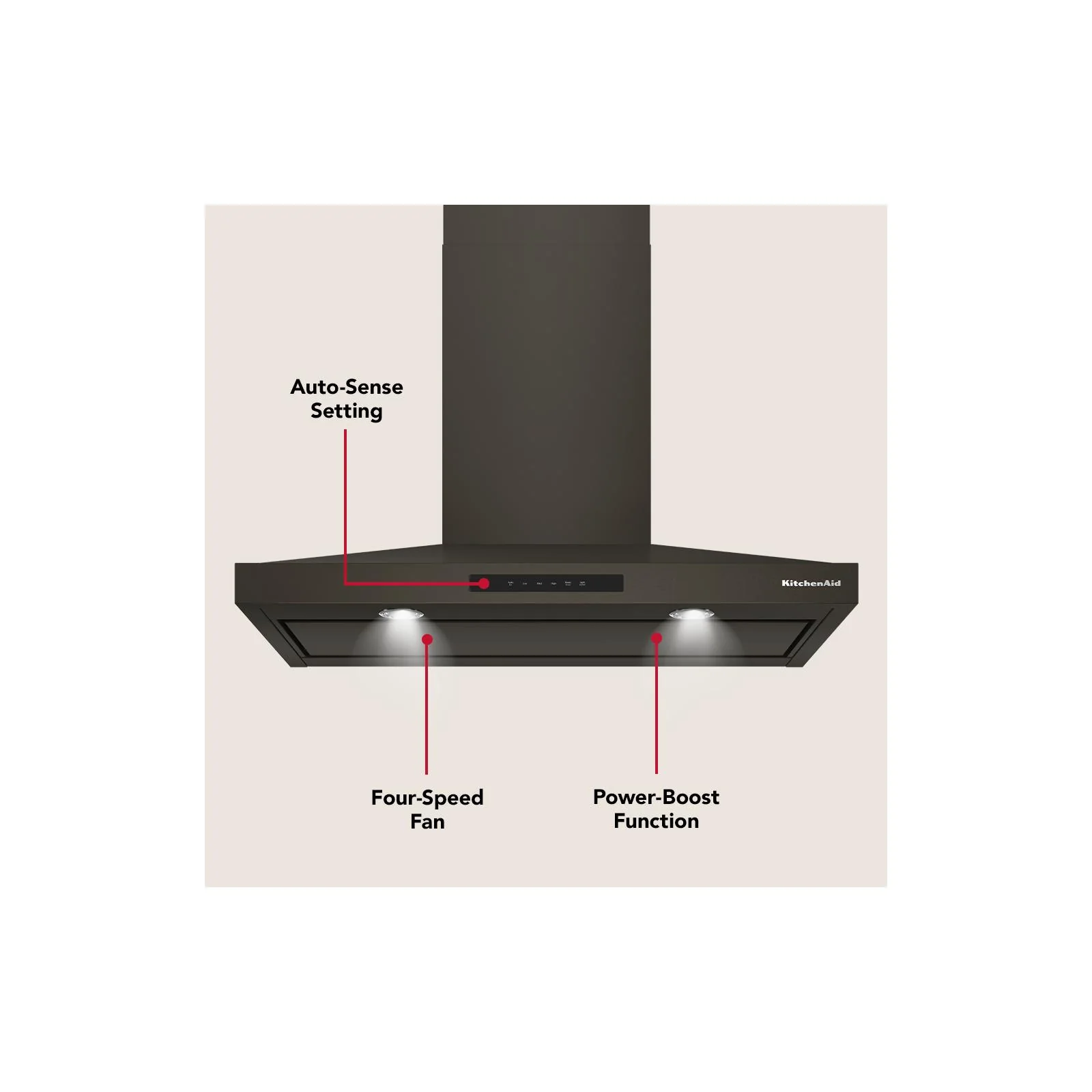 KitchenAid® Black Ore 36" 400 CFM Wall-Mount Canopy Hood - KVWC736SBE - Image 8
