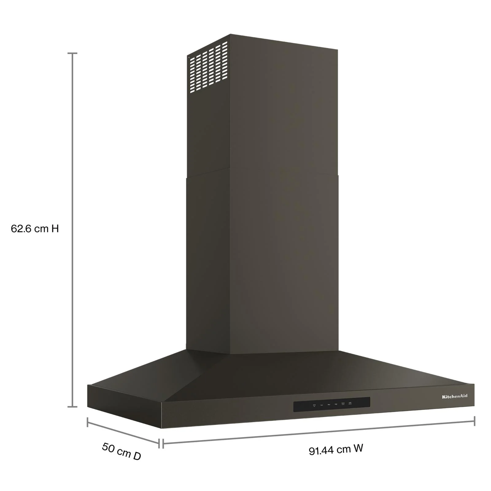 KitchenAid® Black Ore 36" 400 CFM Wall-Mount Canopy Hood - KVWC736SBE - Image 9