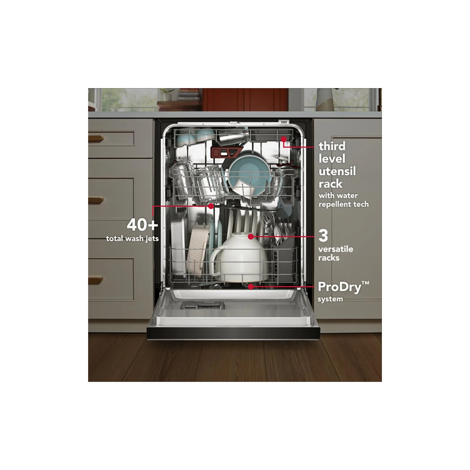 KitchenAid Black Ore Dishwasher (41 dBA) - KDTS324SBE - Image 13